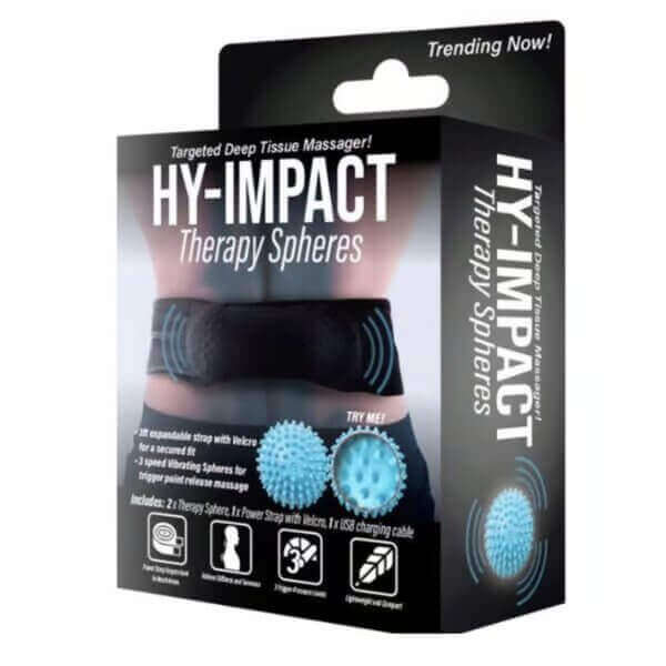 3 Speed Vibrating Massage Therapy Spheres with Expandable Strap