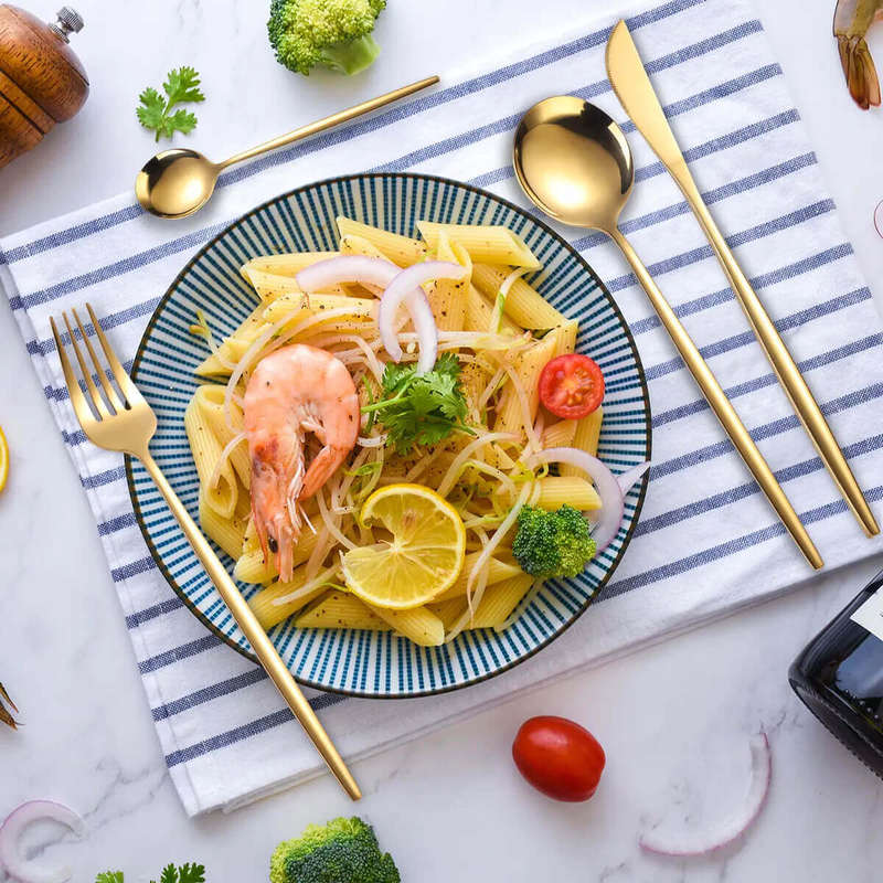 Gold Polished Stainless Steel Cutlery Set