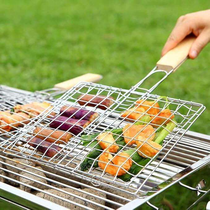 Large Stainless Steel Barbecue Grilling Basket