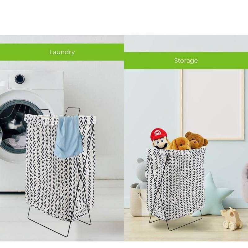 Laundry Basket With Foldable Frame