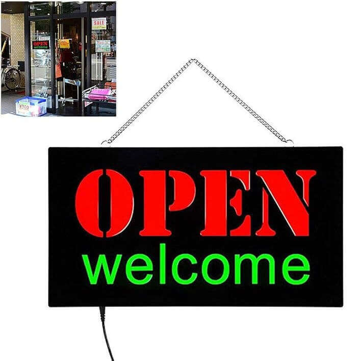 Open Welcome LED Sign Board