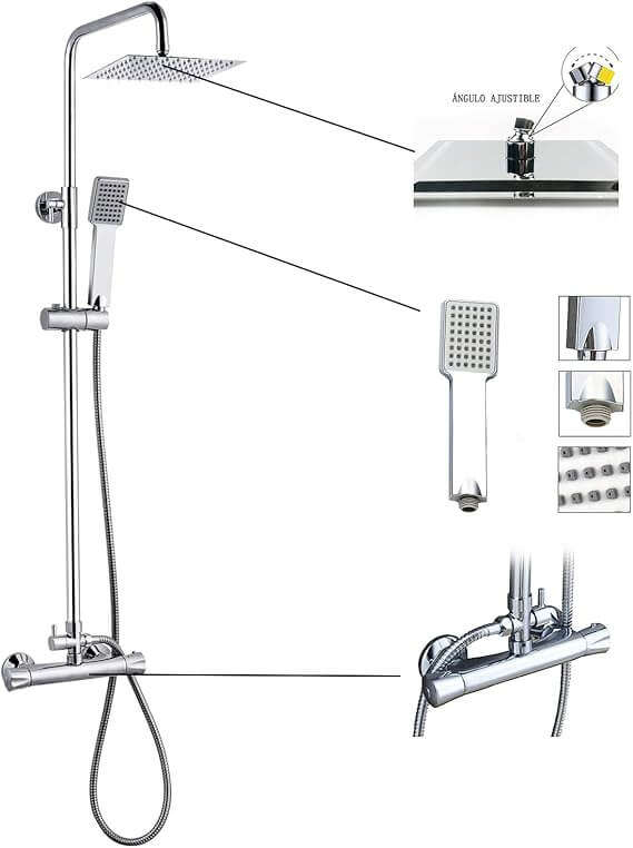 Stainless Steel Thermostatic Shower System