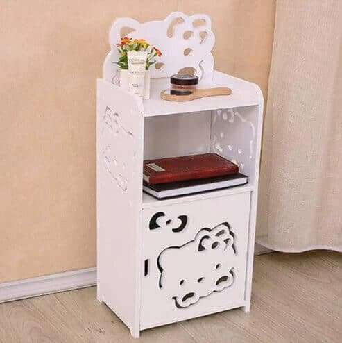 Assemble Wooden Side Table Small Cabinet For Kids