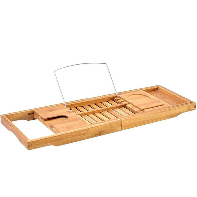 Expandable Bamboo Spa Bathtub Tray