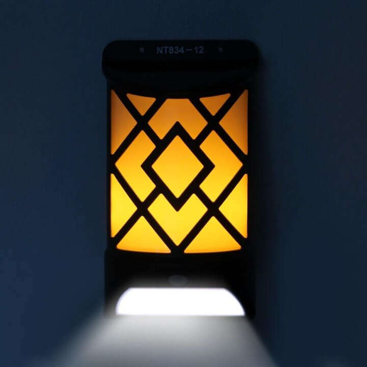 Solar LED Lamp with Flame Effect