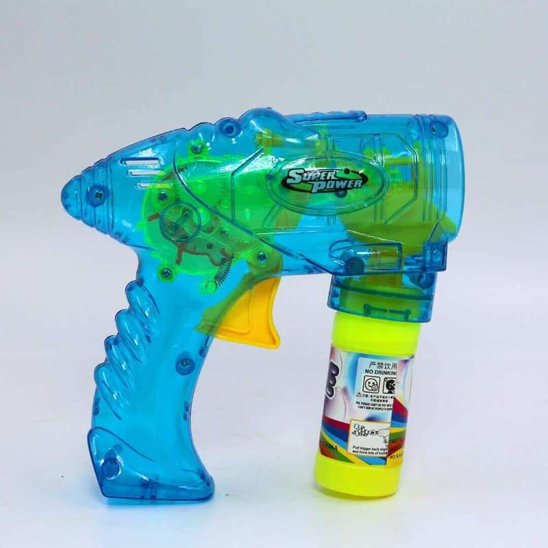 Transparent Light Up Bubble Gun