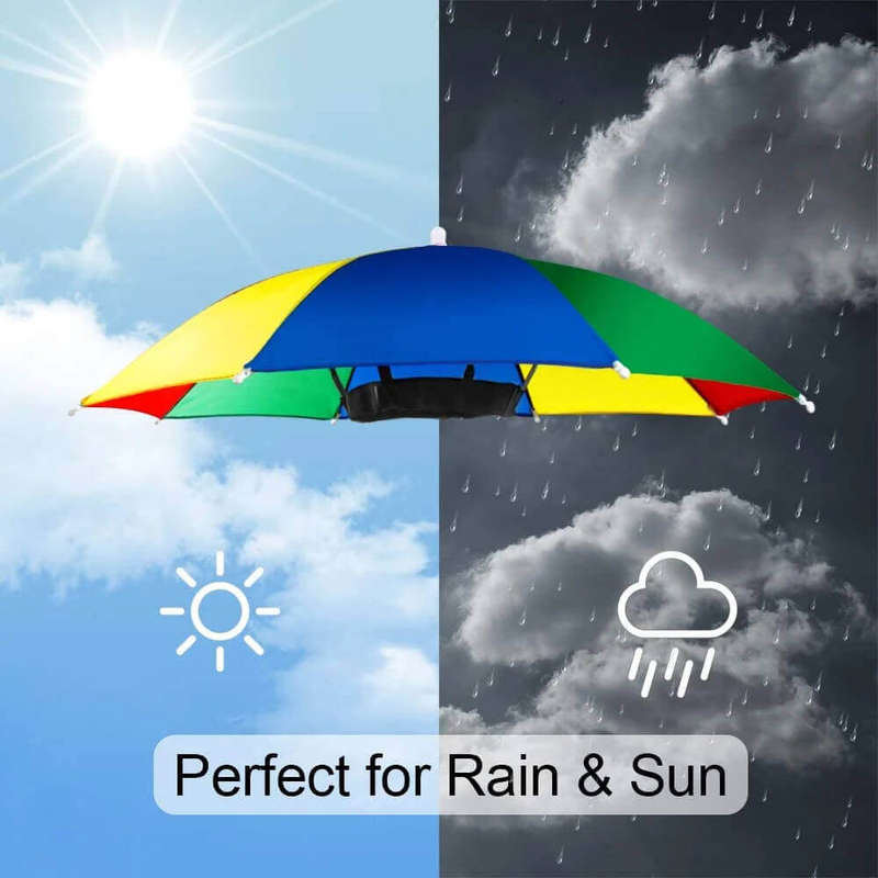 Umbrella Sunshade Foldable Hat with Elastic Band