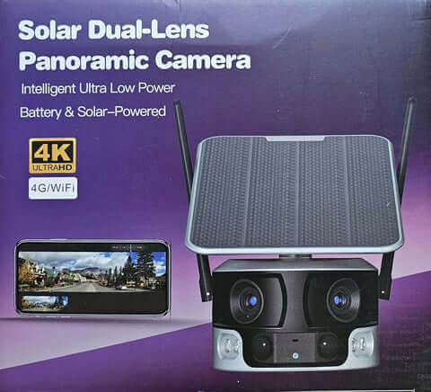 Solar 180° Dual Lens 4G WI-FI 4K Panoramic Camera