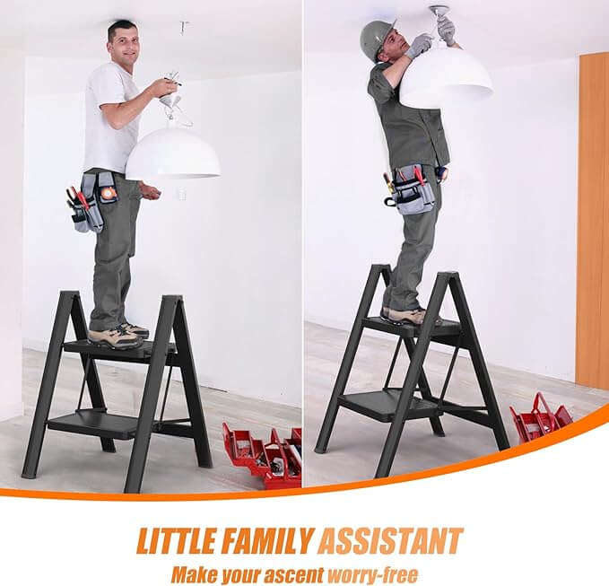 2 Step Anti Slip Folding Stepladder