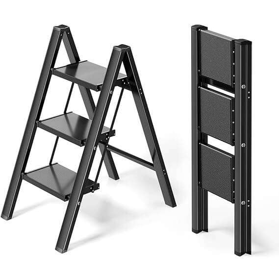 3 Step Anti Slip Folding Stepladder