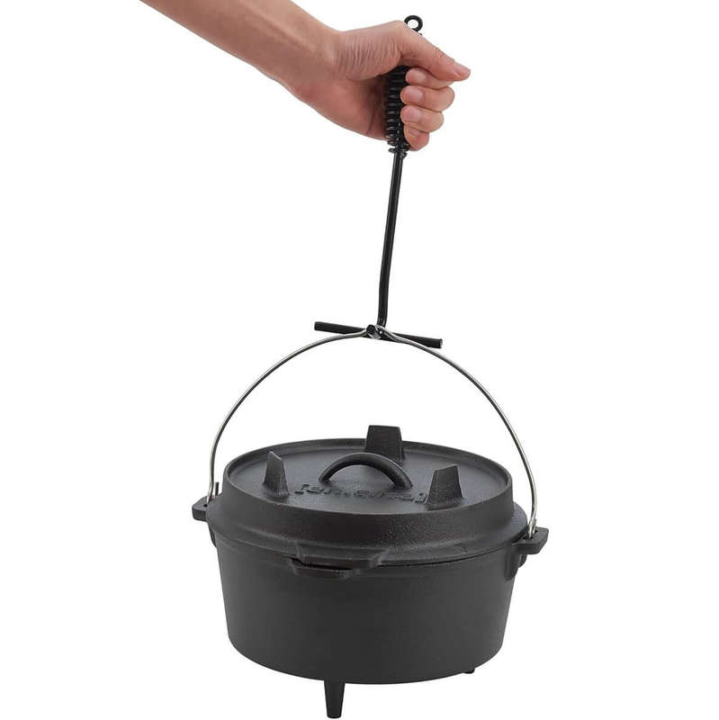 Cast Iron Dutch Oven with Lid and Lid Lifter