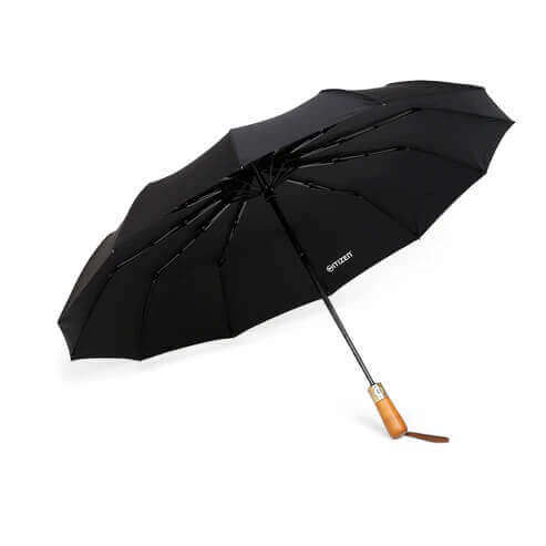 Folding Umbrella with Wooden Handle