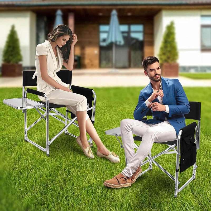 Portable Travel Chair with Side Table