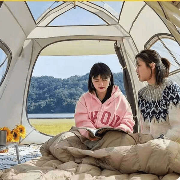2 in 1 Family Camping Tent with Canopy