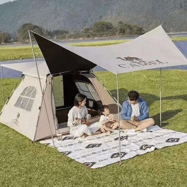 2 in 1 Family Camping Tent with Canopy