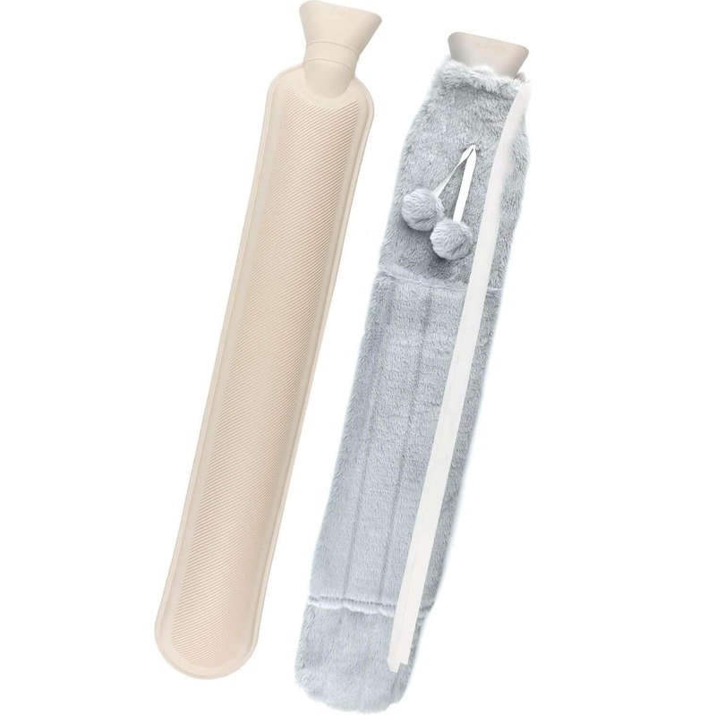 2L Extra Long Hot Water Bottle with Plush Cover