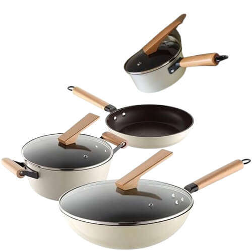 7 Piece Non Stick Refined iron Cookware Set