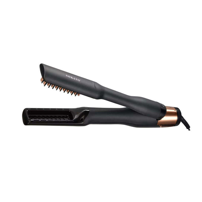 Hair Straightener with Steam Integrated Blowing and Combing