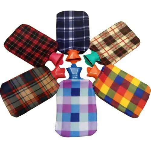Hot Water Bottle with Fleece Cover