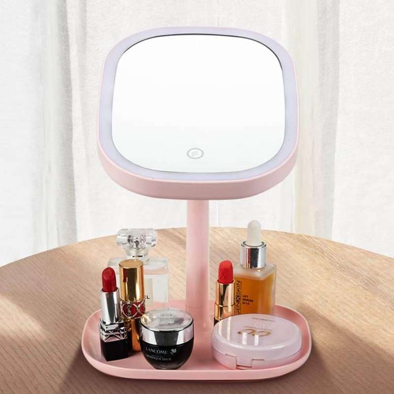 Makeup Mirror with Portable Vanity Base