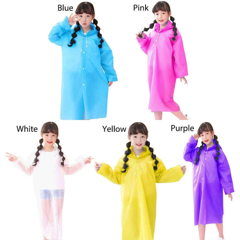 Reusable Kids Unisex Raincoat
