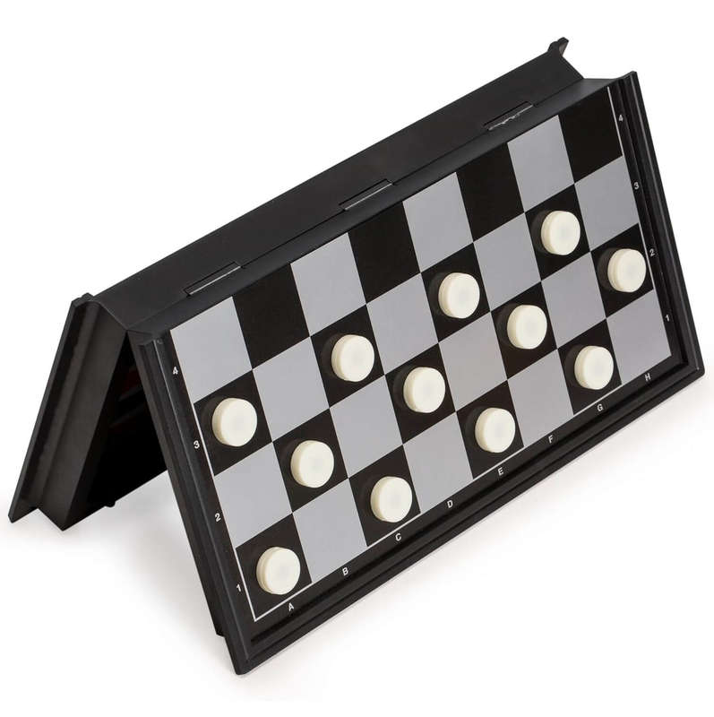 Checkers Folding Magnetic Board Game