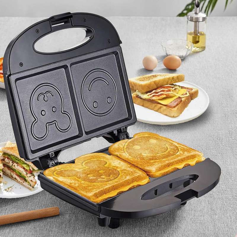 Nonstick Cartoon Pattern Sandwich Toaster
