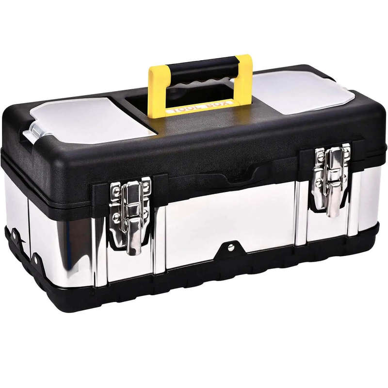 Stainless Steel Tool Box Storage Organiser 19 Inch