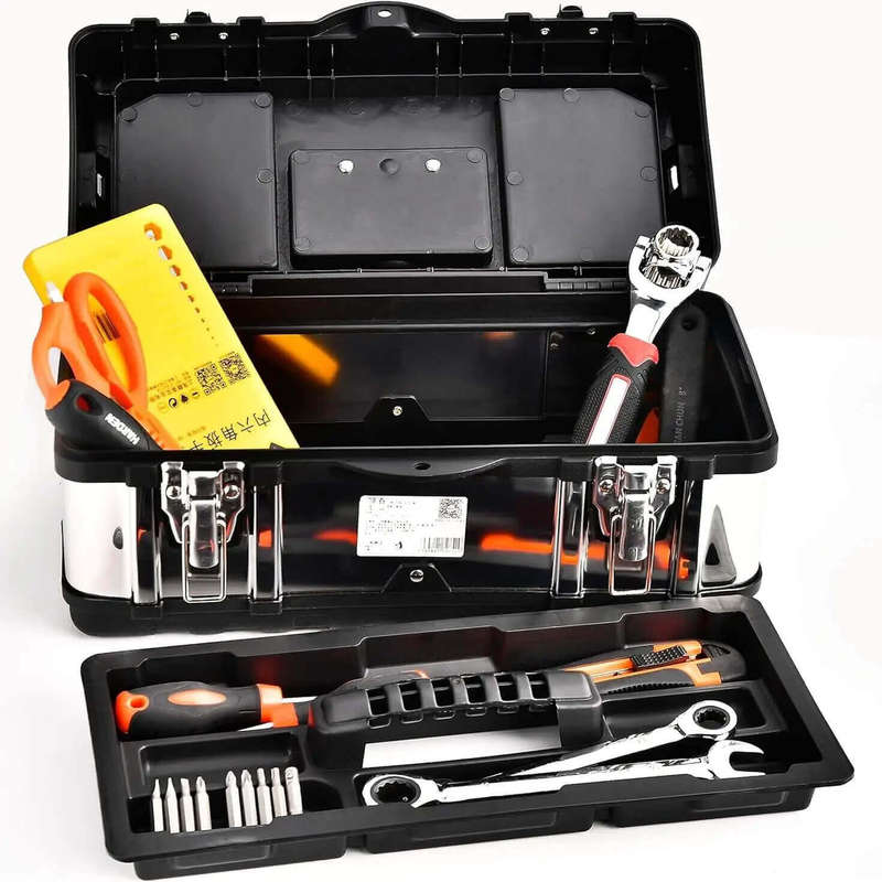 Stainless Steel Tool Box Storage Organiser 19 Inch