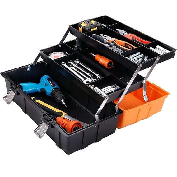 Three Layer Folding Hardware Tool Box 18CM