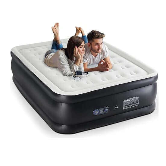 Twin High Raised Flocked Airbed Mattress