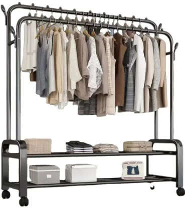Clothes Hangers with Double Shelf
