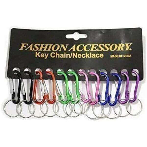 12pcs Aluminum Keychain Hooks 5.5cm