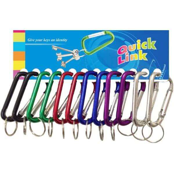 12pcs Aluminum Keychain Hooks 5.5cm