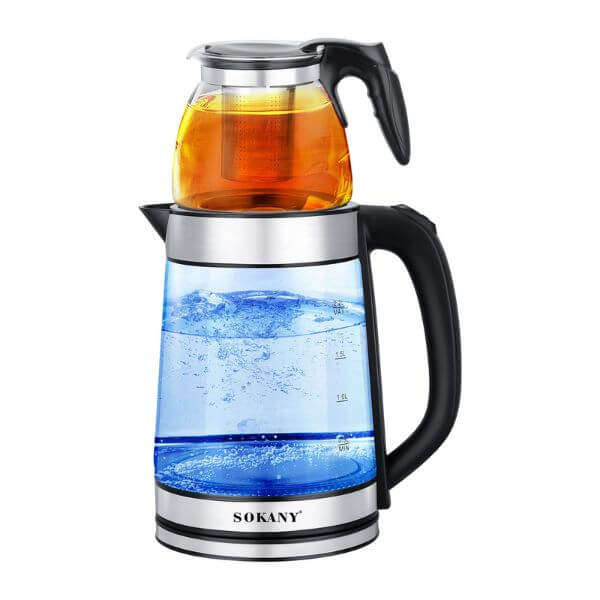 2 in 1 Electric Glass Tea Maker and Kettle