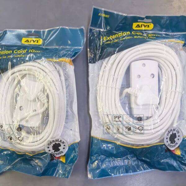 20M 2 Socket Electric Extension Cord