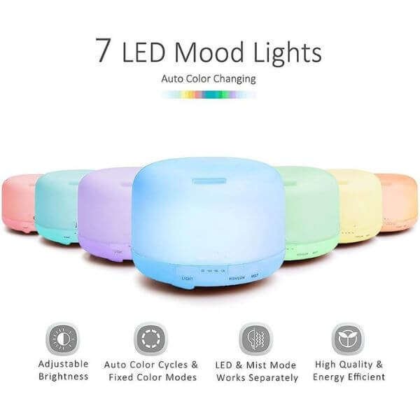 300ml Aroma Diffuser Air Humidifier Color Lamp