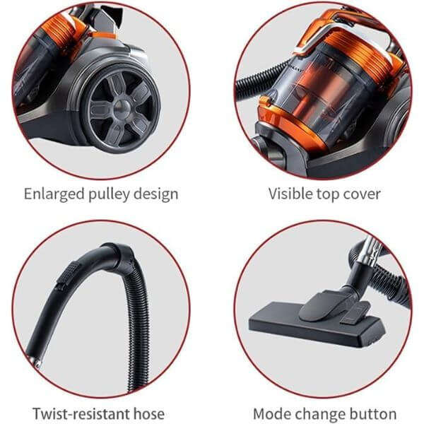 3600W 3.5L Corded Canister Vacuum Cleaner