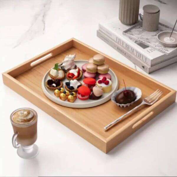 3pcs Wooden Serving Tray Set