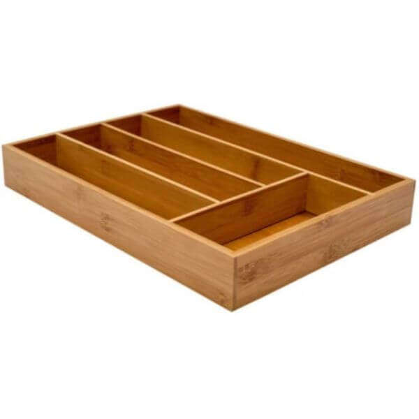 5 Compartment Bamboo Drawer Organizer