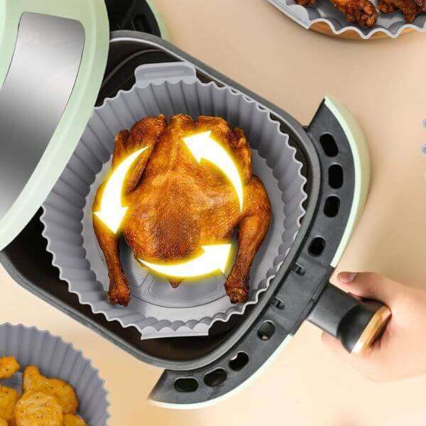 6 Piece Reusable Silicone Air Fryer Liner