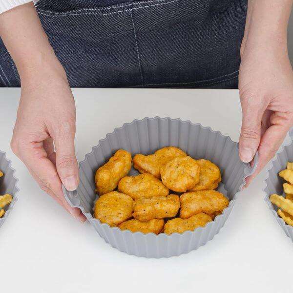 6 Piece Reusable Silicone Air Fryer Liner