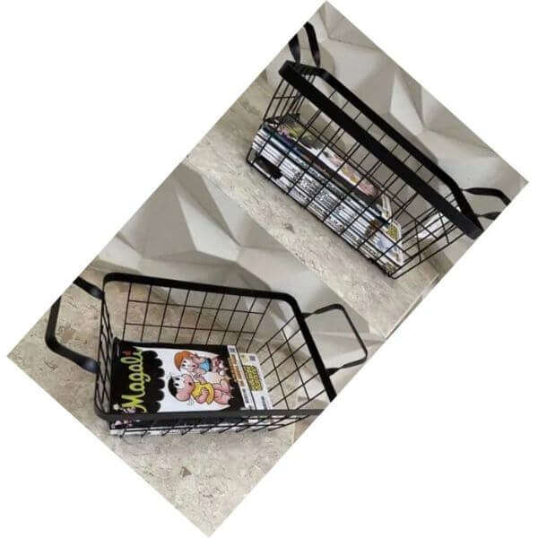 Black Wire Mesh Storage Basket 20x29cm