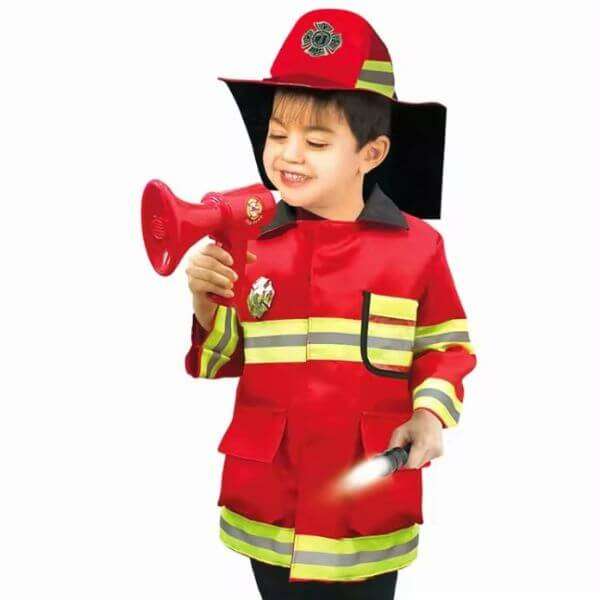 Fireman Role Play Costume Set with Accessories