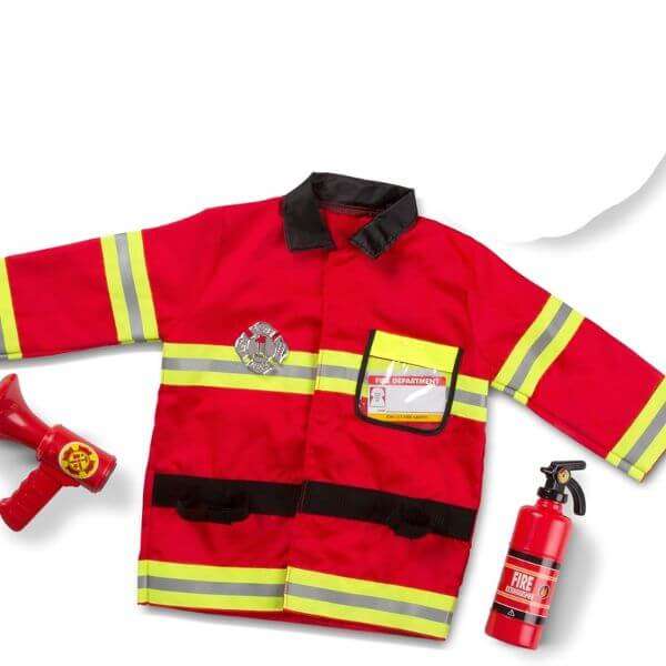 Fireman Role Play Costume Set with Accessories