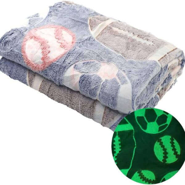 Glow in The Dark Ball Sports Lovers Blanket