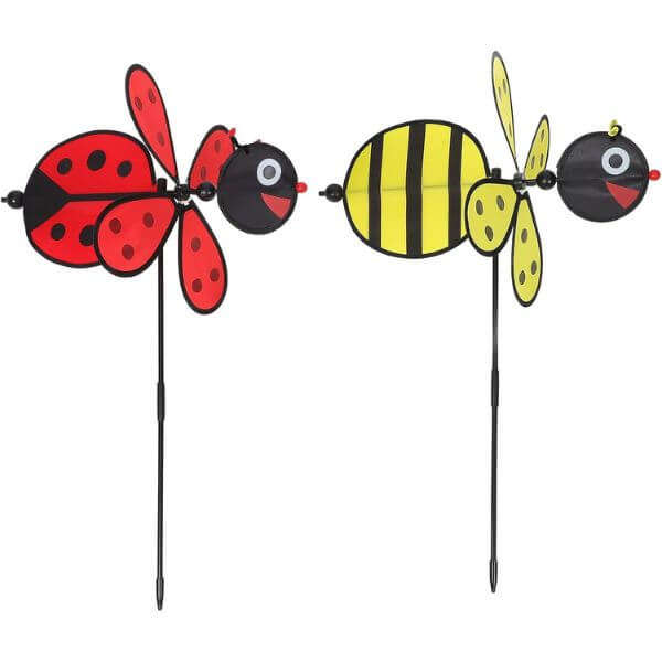 Ladybug Windmill Garden Decor