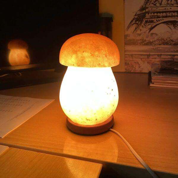 Mushroom Crystal Salt Bedside Lamp