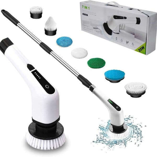 Rechargeable Cordless Electric Spin Scrubber Kit