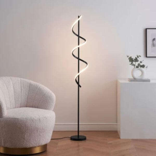 Spiral LED Color Changing Bright Floor Standing Lamp